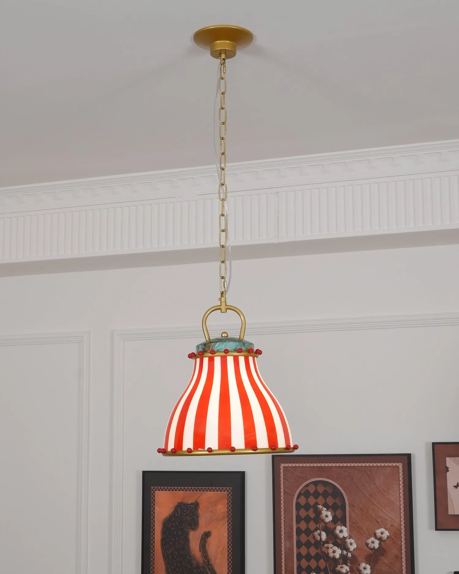 Festilo Circus Striped Glass Pendant for Dining & Living Spaces M66