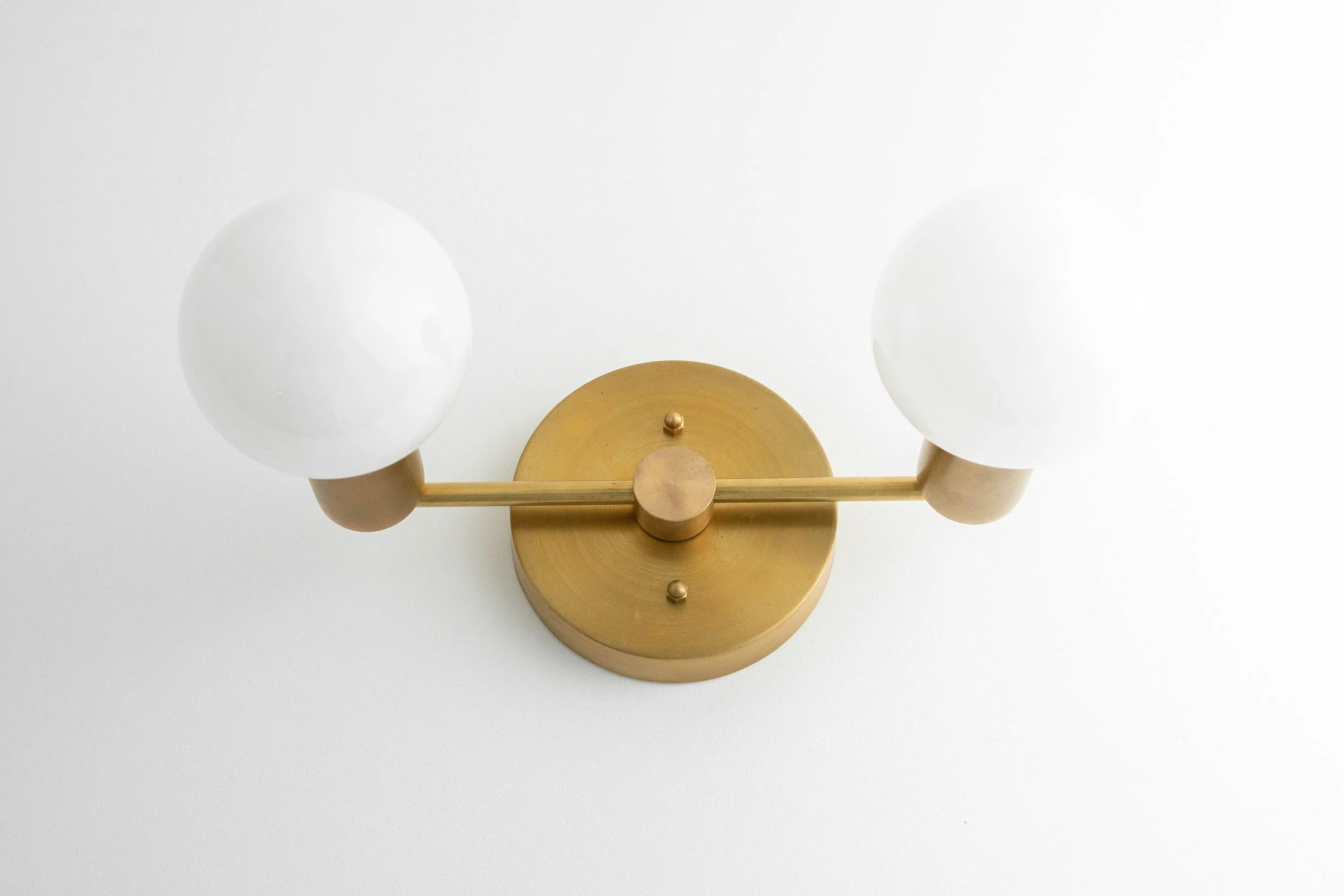 Glorica Glass Vanity Light - Modern Brass Wall Sconce for Bathroom Style T318