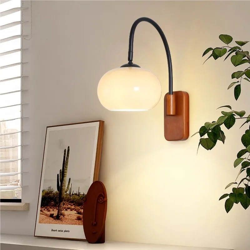Bauhaus Persimmon Rotatable Glass Wall Light S102
