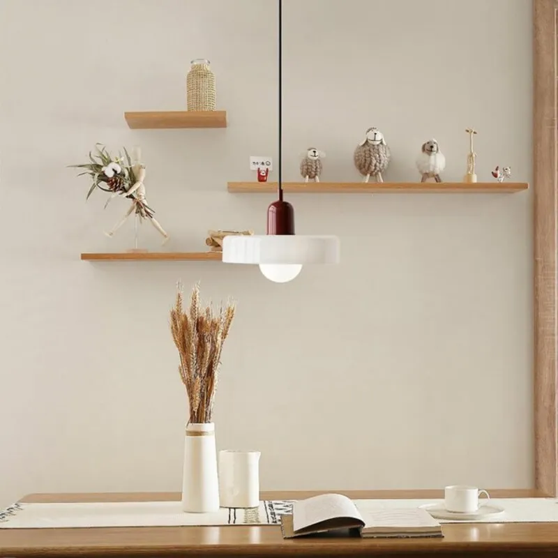 Morandi Glass Disc Orb Pendant Lamp S09