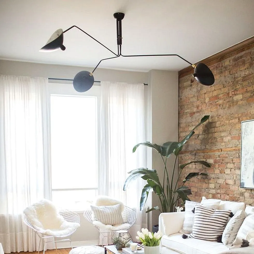 Arclume Arc Ceiling Lamp - Mid Century Multi Arm Light for Living Room