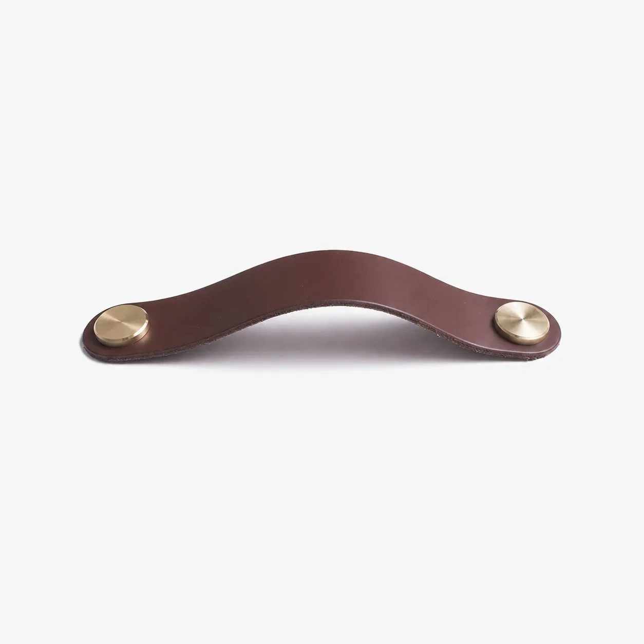 Cowhide leather and brass cabinet pull handle color and size option