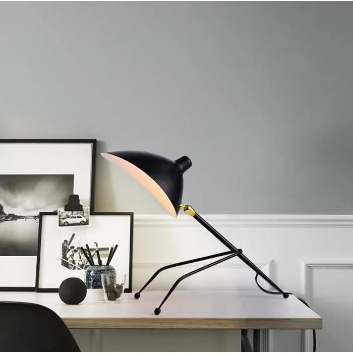 Arclume Tripod Desk Lamp – Black Metal Design for Room