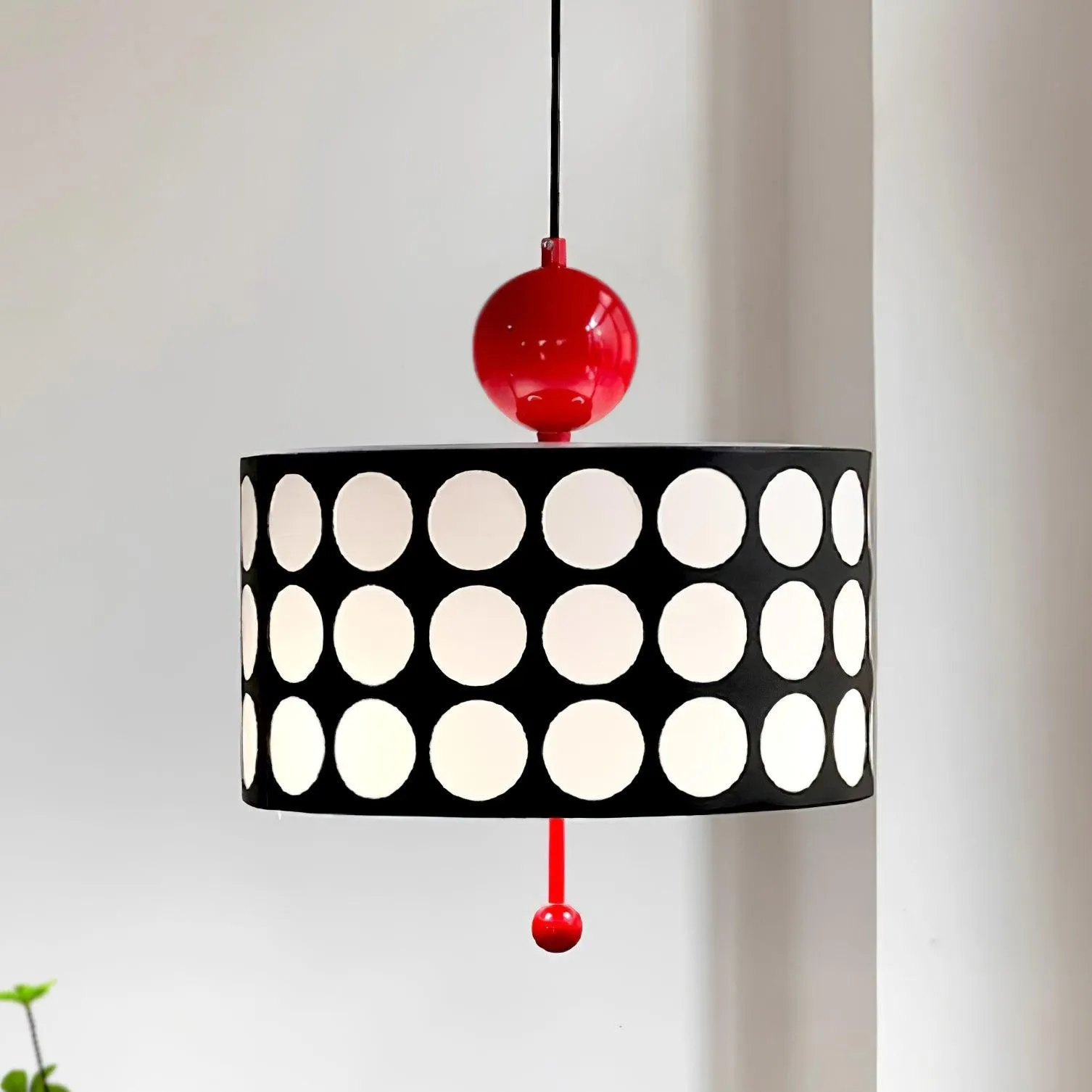 Polka Dot Lattice Pendant Lamp - French Vintage Light for Dining M165
