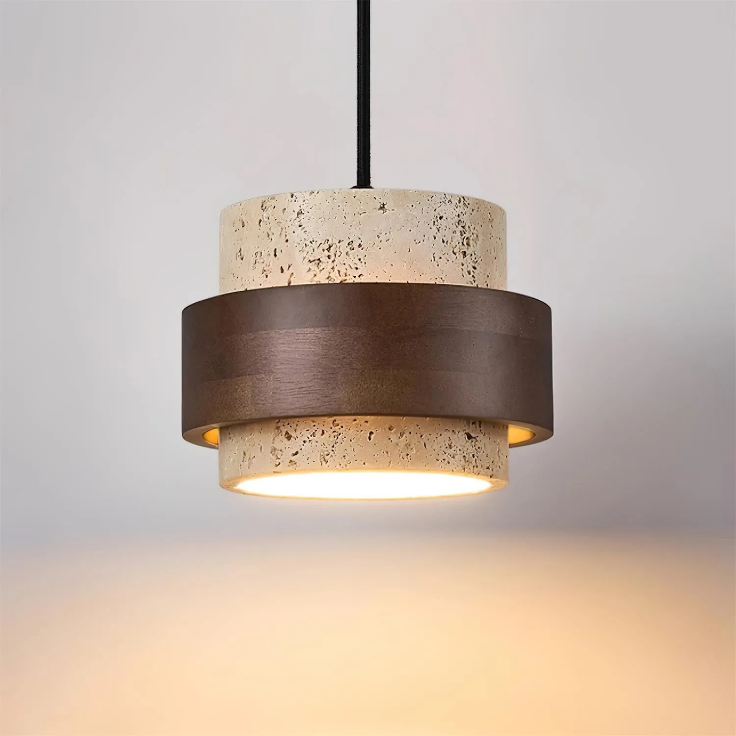 Travertine Drum Minimal Pendant - Kitchen Island Light M169
