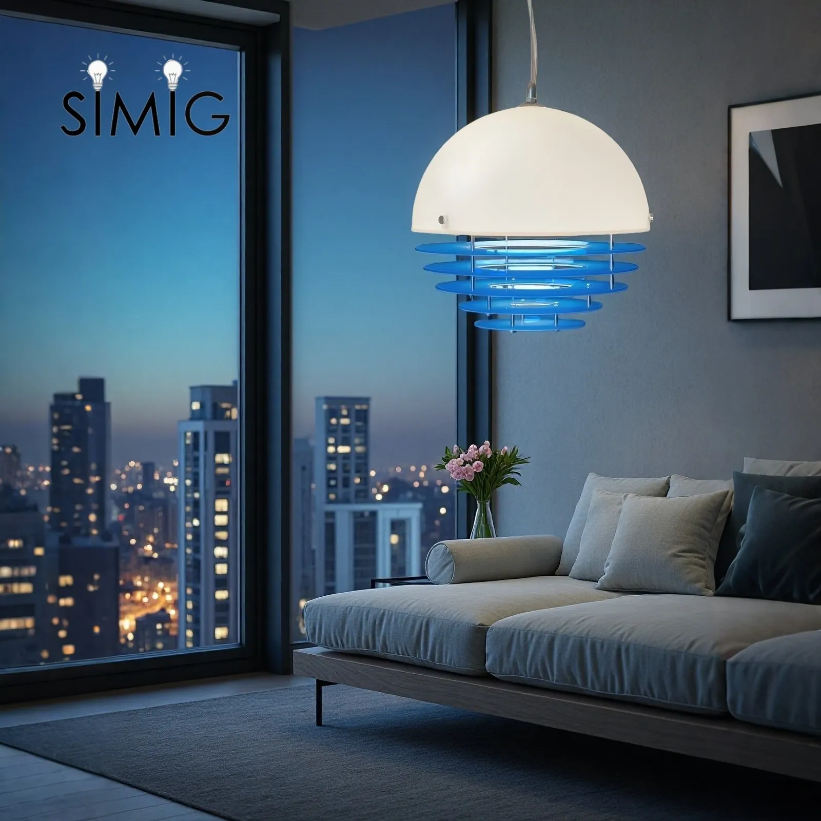 Bauhaus Sunset Pendant Lamp - Warm Ambient Lighting for Living Room S213
