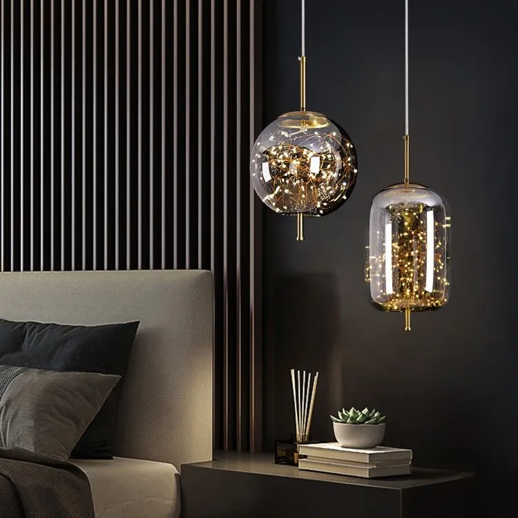 Scandinavian Cylinder Oval Glass Pendant Light M63