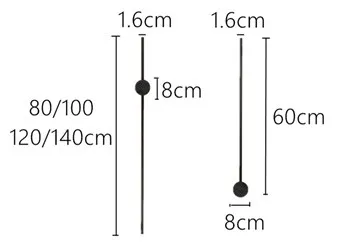 Industrial Modern Black Linear LED Wall Lights S114