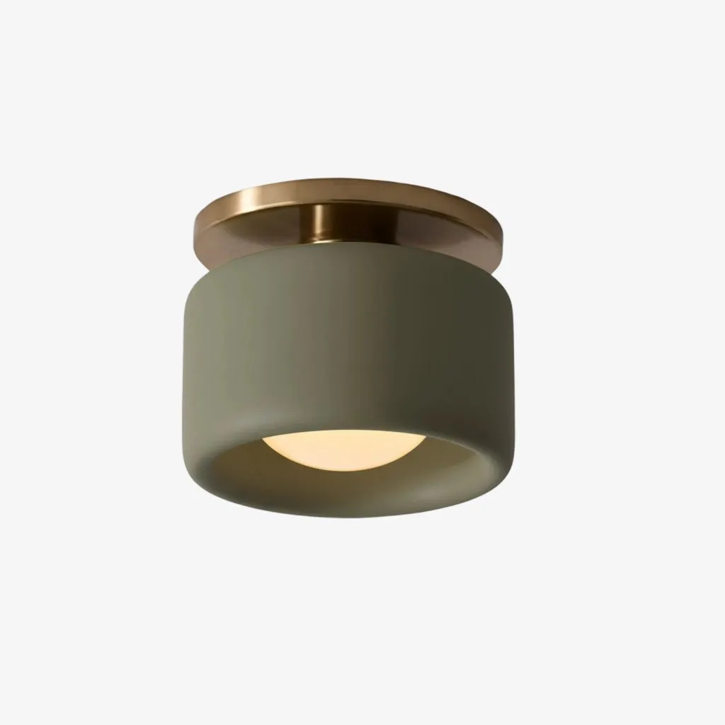 Cerova Elegant Round Porcelain Flush Mount Ceiling Light G86
