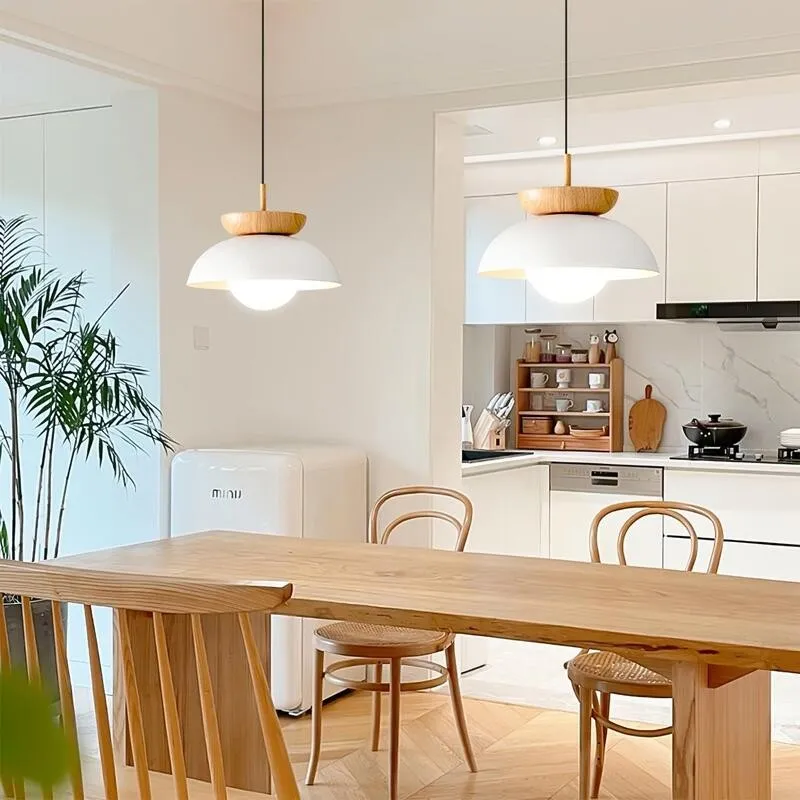 Nordic Semi Wooden Pendant Light S63