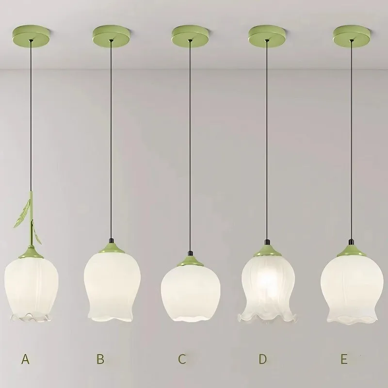 Nordic Flower Bud Glass Pendant Light S89