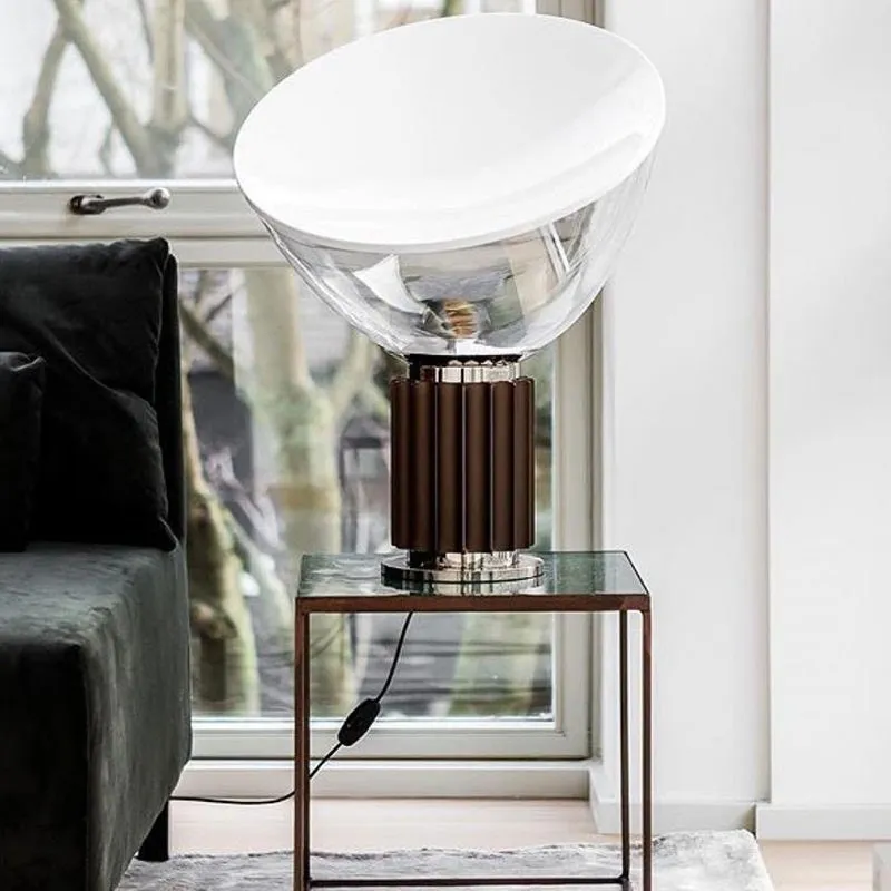 Bowlum Table Lamp - Designer Glass Table Lamp for Bedroom
