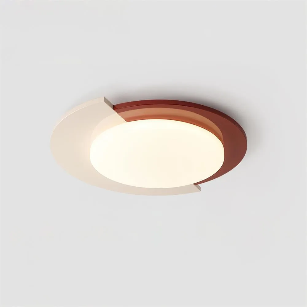Red And White Round Ceiling Light M102