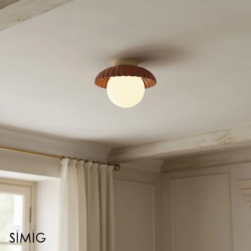Alien Cream Glass Ceiling Light - Modern Nordic Ceiling Fixture M77