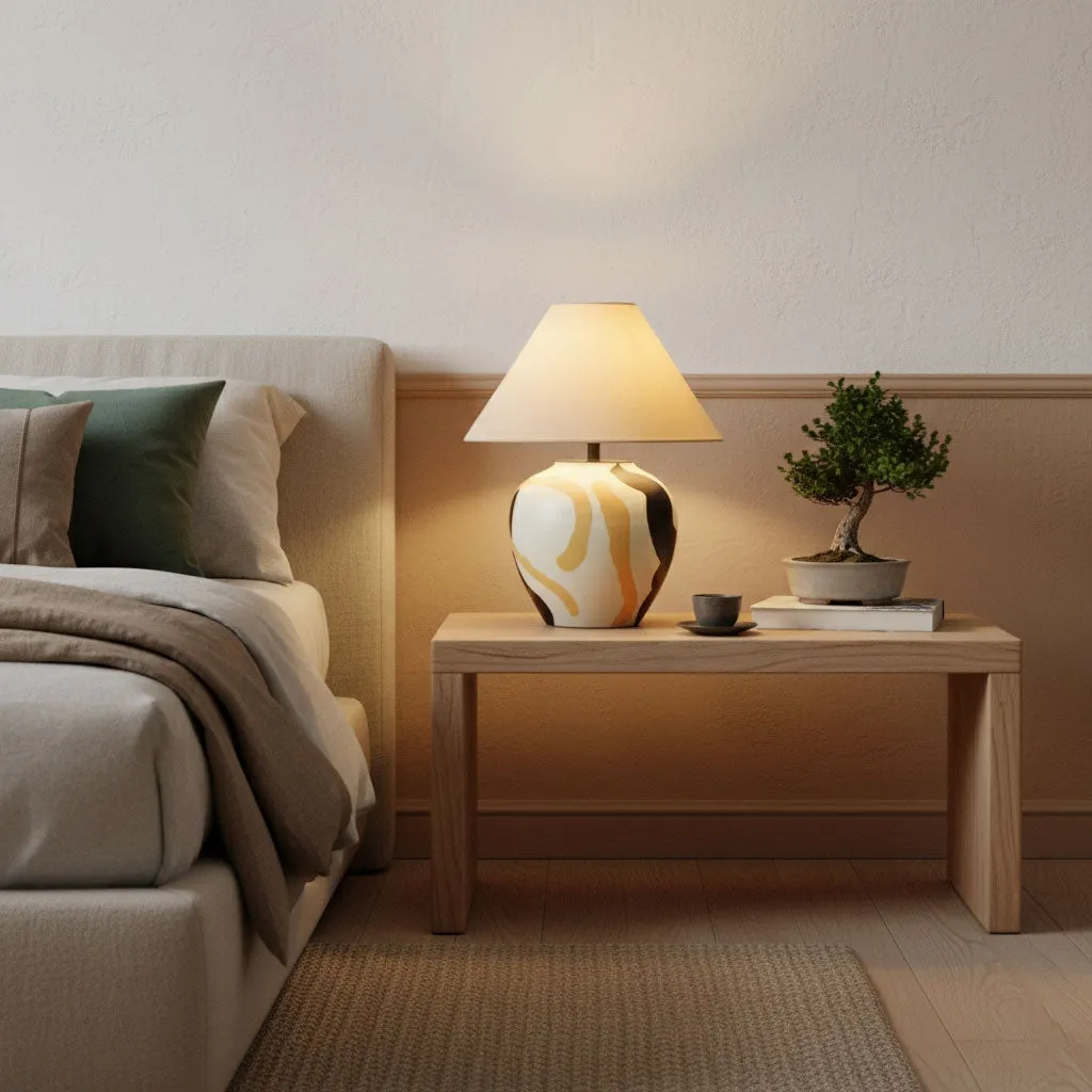 Abstract Pattern Ceramic Table Lamp T1607