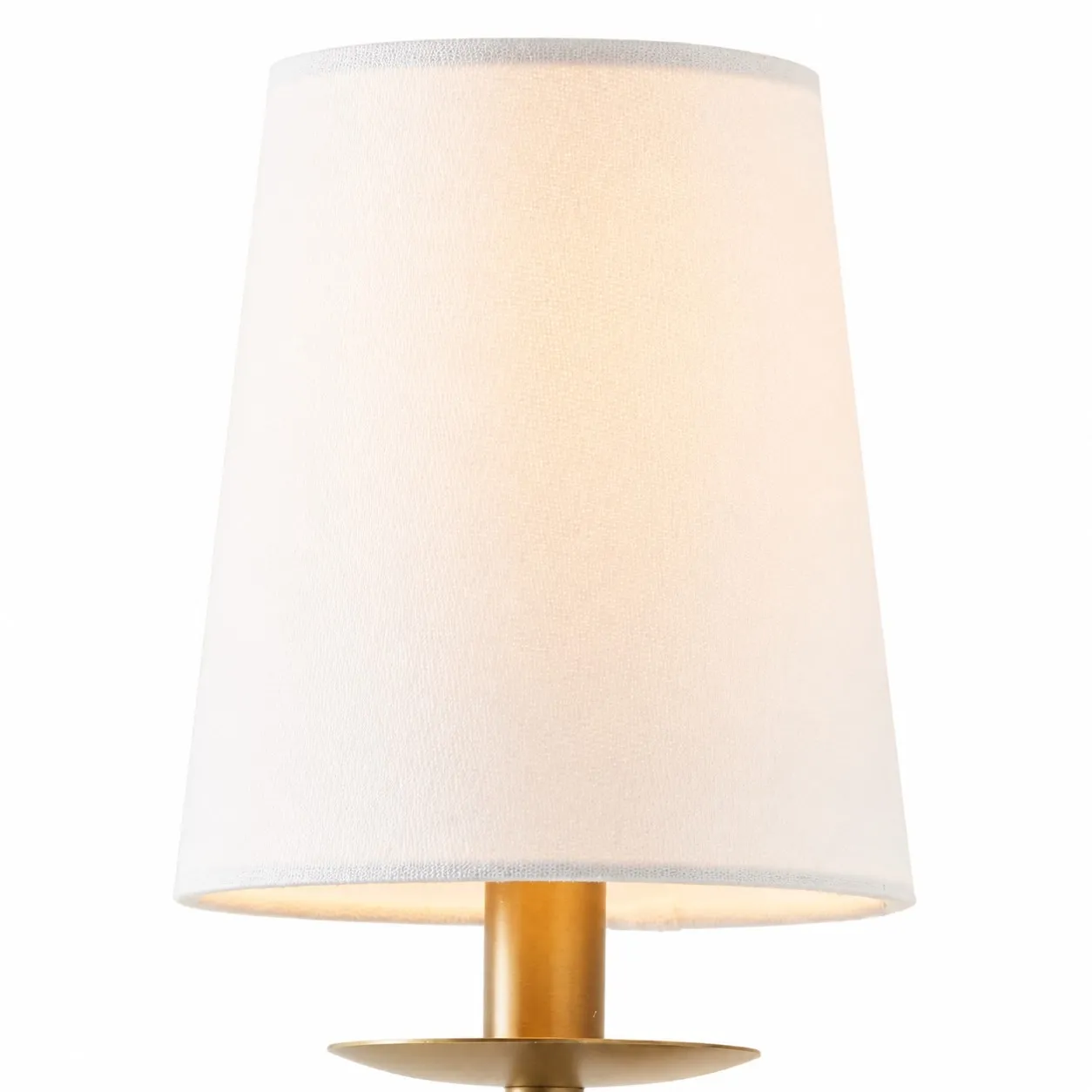 Rowan Iron Wall Sconce - Bronze or Brass with White Linen Shade T053