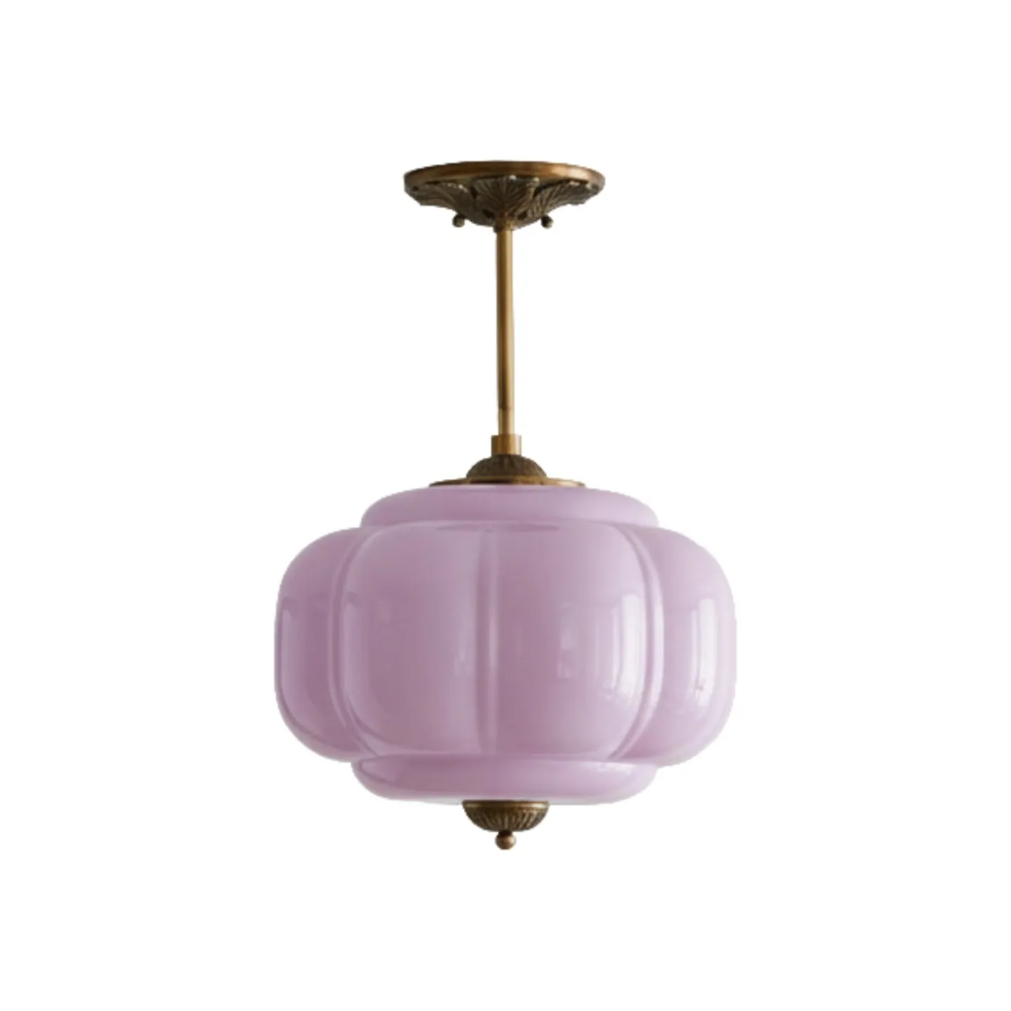 Eloise Vintage Glass Pendant Light - Elegant Design Semi-Flush Mount Light G53