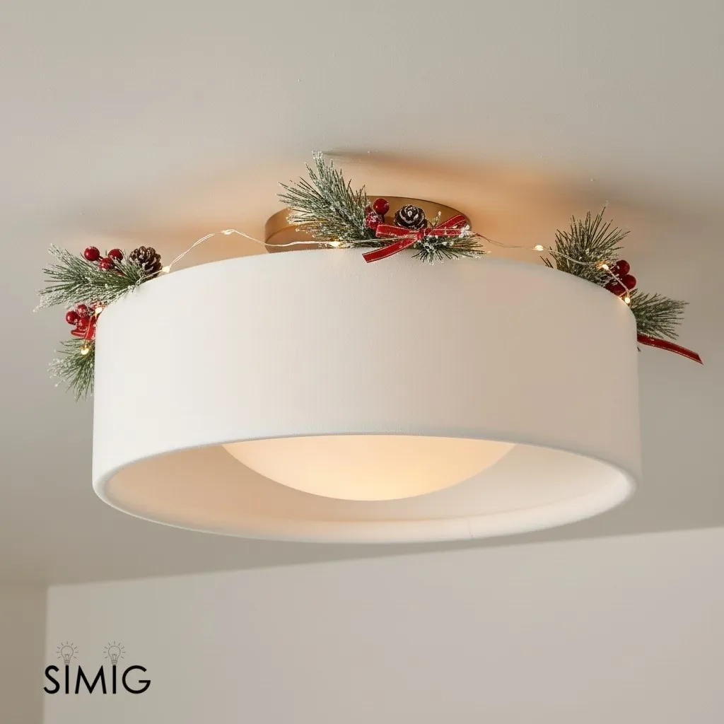 Cerova Elegant Round Porcelain Flush Mount Ceiling Light G86