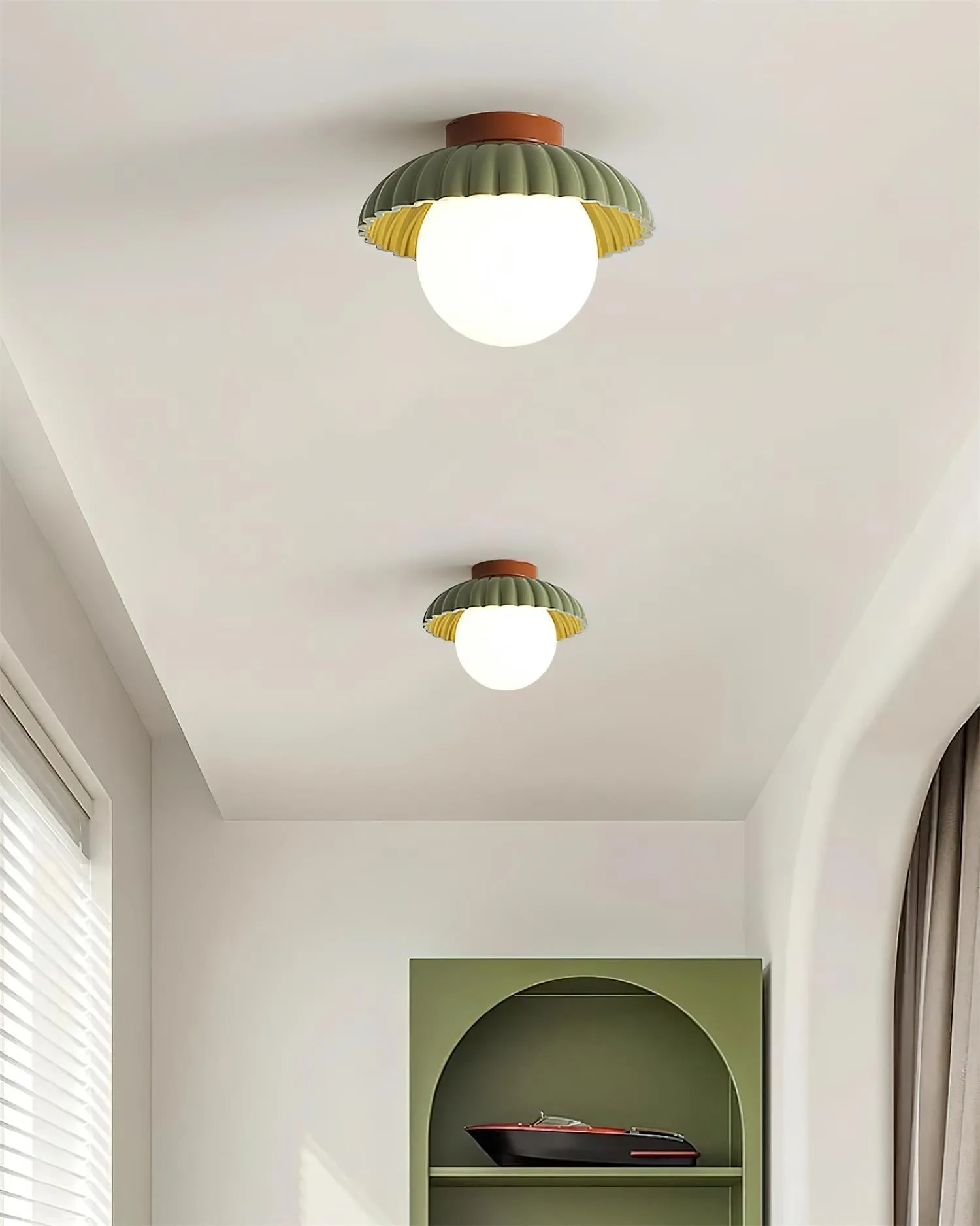 Alien Cream Glass Ceiling Light - Modern Nordic Ceiling Fixture M77