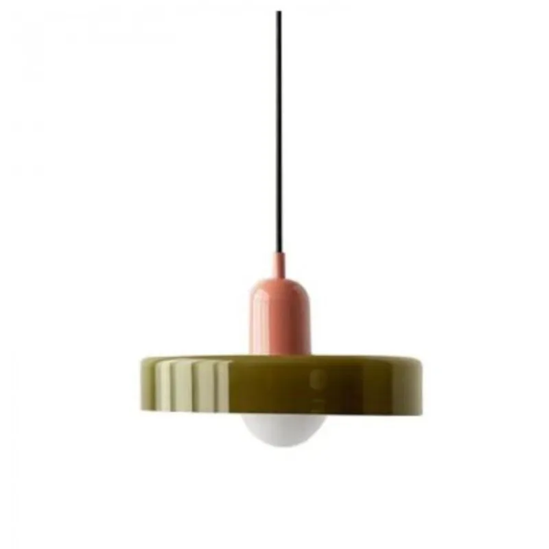 Morandi Glass Disc Orb Pendant Lamp S09