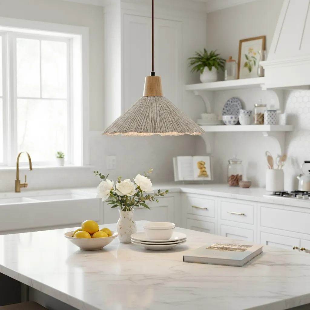 Solaraeon Pleated Pendant Lamp Modern Industrial Hanging Light for Dining and Living Spaces T1132