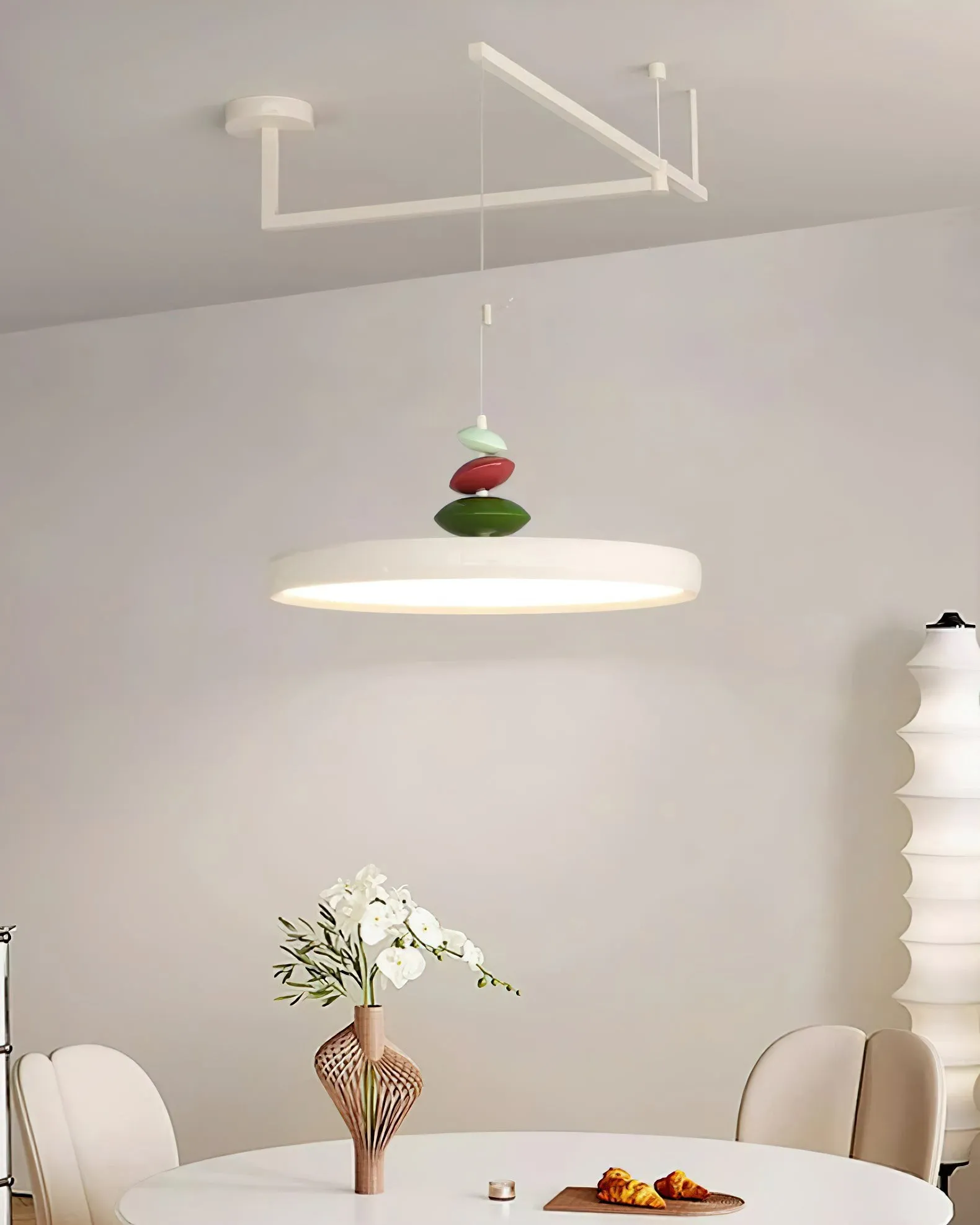 Swing Arm Stone Pendant Light M406
