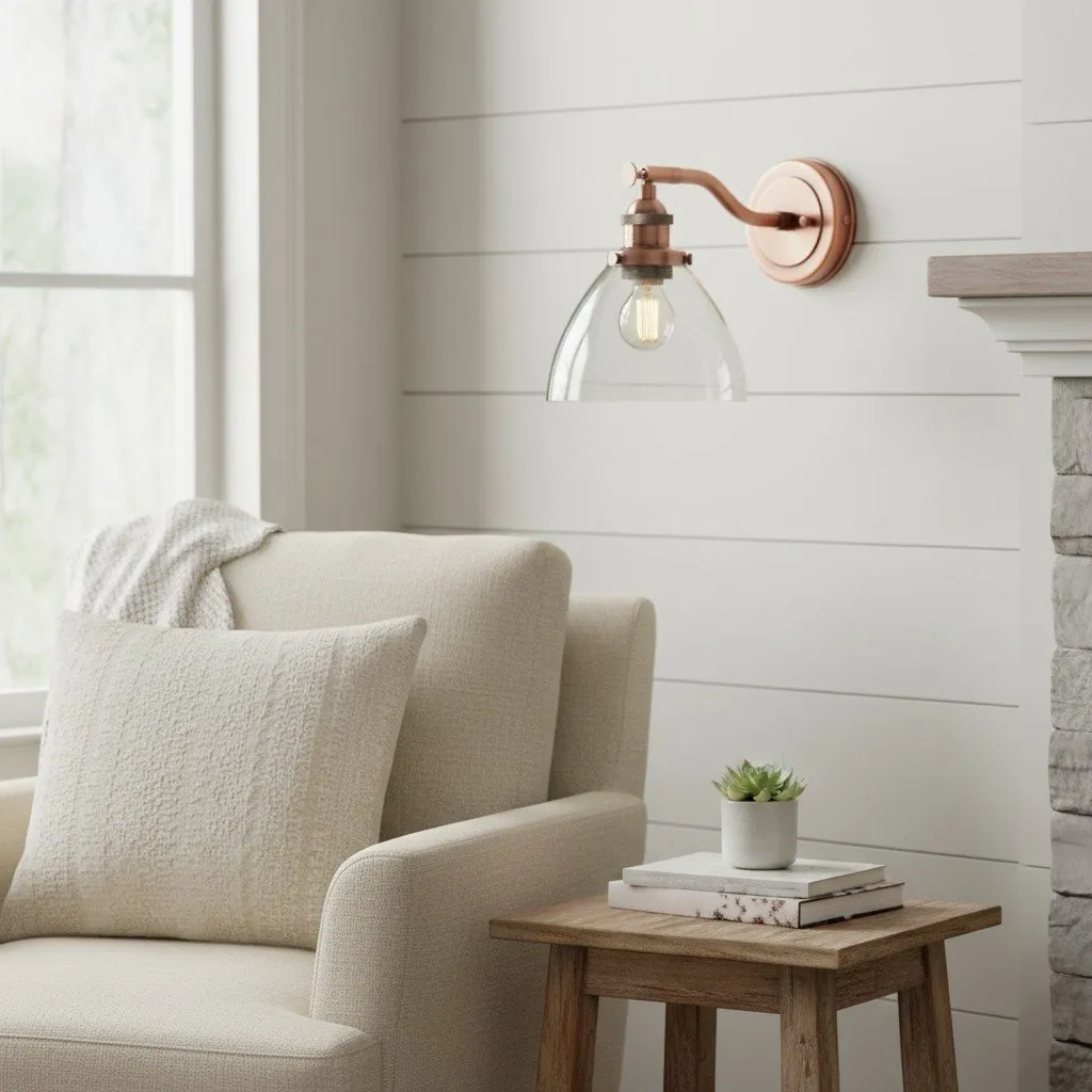 Novera Wall Light Collection - Glass Shade Finishes in Brass Silver Nickel Copper – Residential and Boutique Hospitality T838
