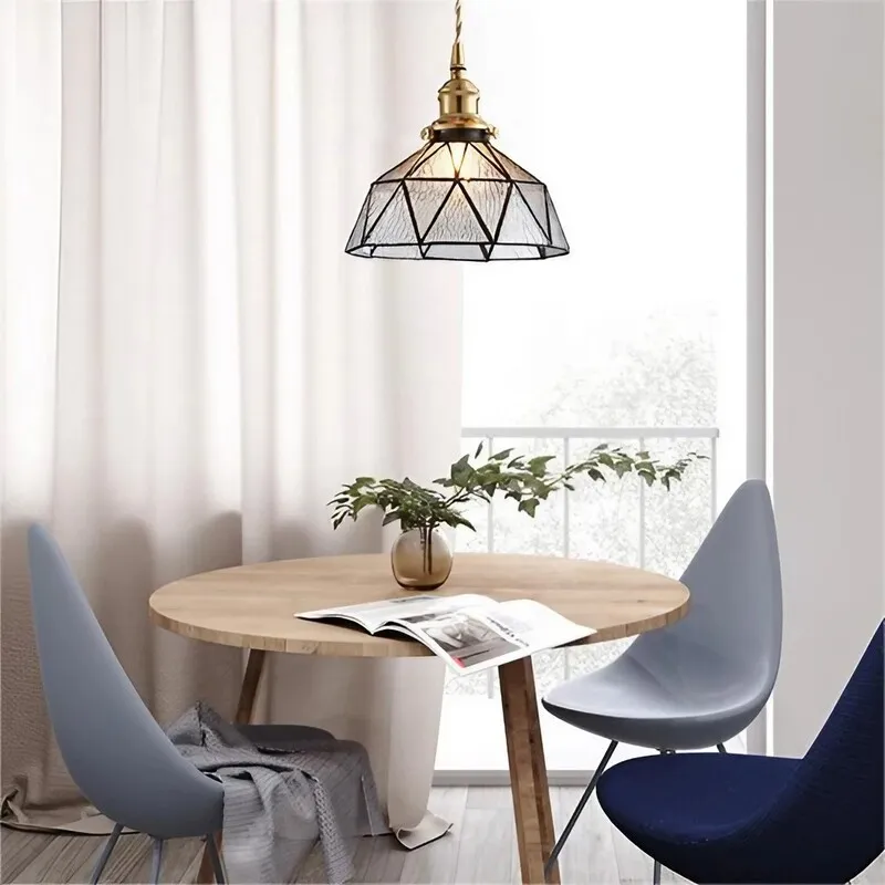 Retro Glass Bowl Pendant Lamp
