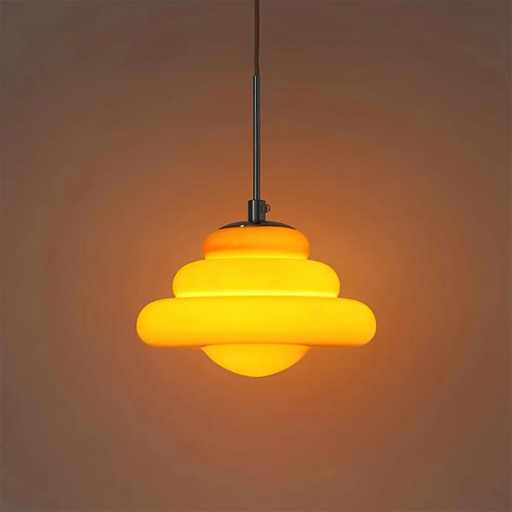 Tiered Pendant Lamp - Modern Glass and Metal for Dining Room S245