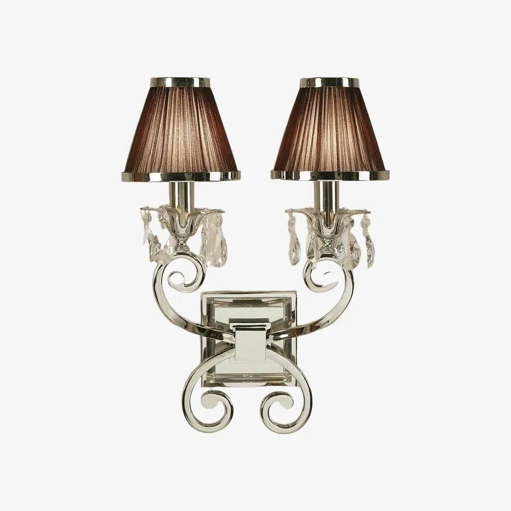 Talonis Luxury Crystal Wall Sconce - Chrome Finish Frame for Bedrooms and Home Décor T965
