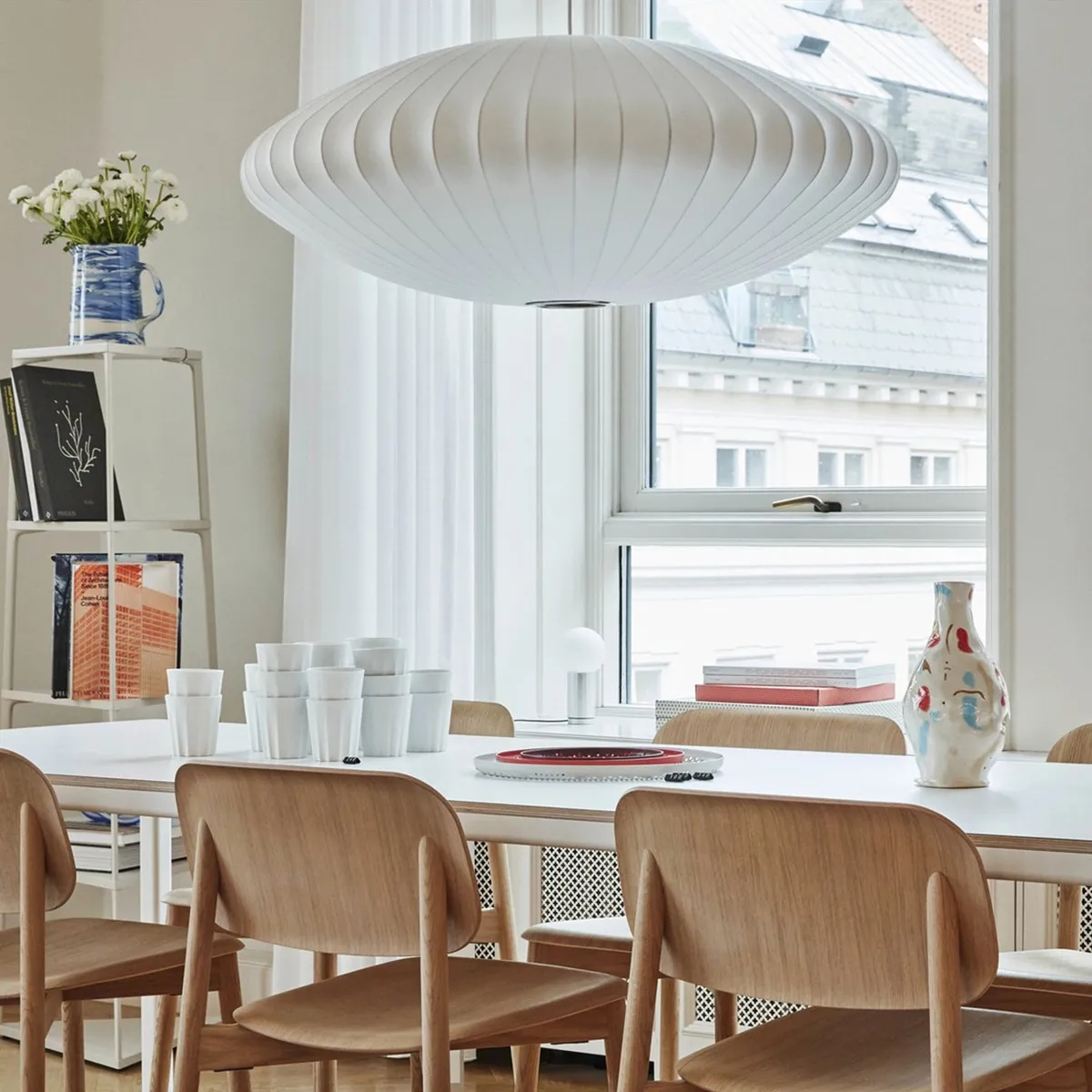 Saucer Bubble Pendant Lamp - Elegant Silk Design for Modern Interiors