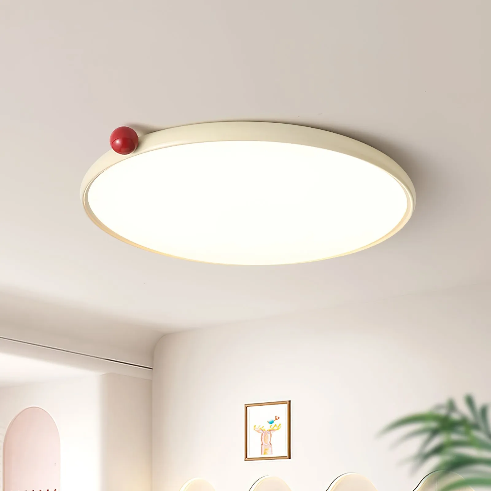 Minimalist Disc Cream Style Ultra-thin Ceiling Lamp M440