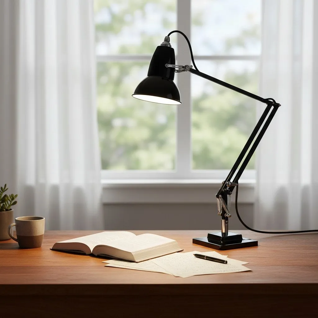 Modryx Adjustable Desk Lamp - Vintage Industrial Metal for Office T555