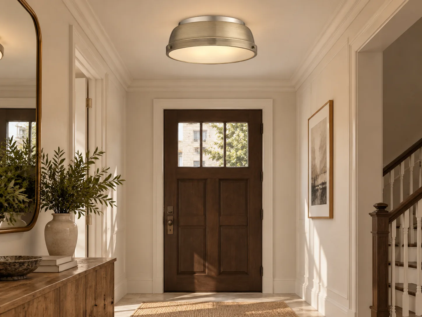 Textured Dome Ceiling Light with Frosted Diffuser - New2609-1024488 interior scene