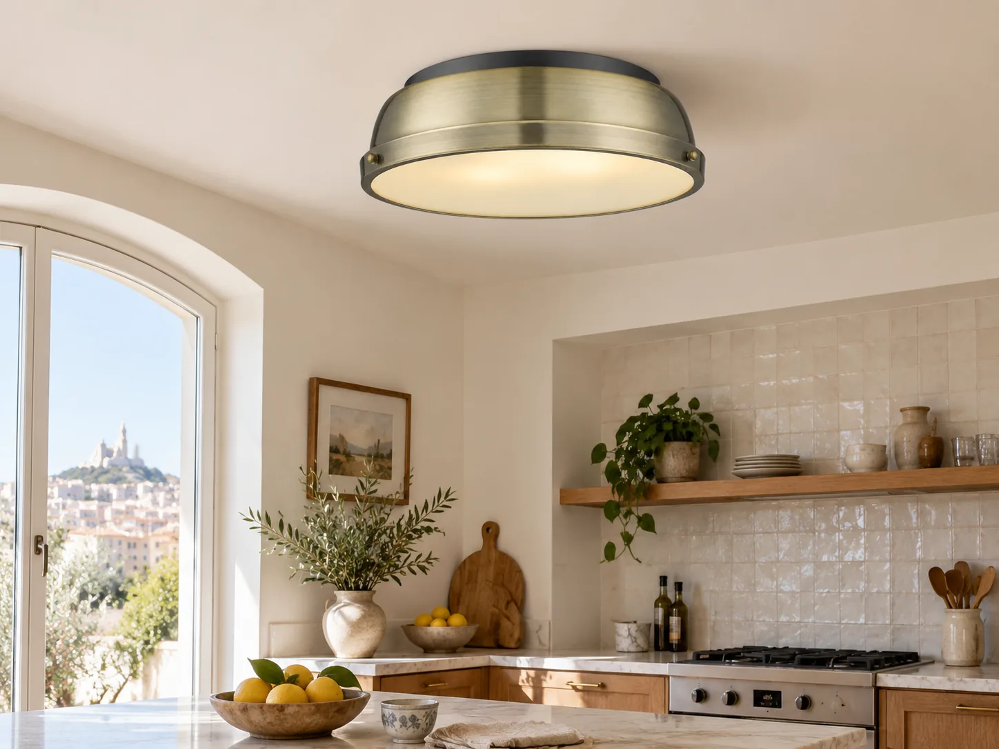 Textured Dome Ceiling Light with Frosted Diffuser - New2609-1024482 interior scene