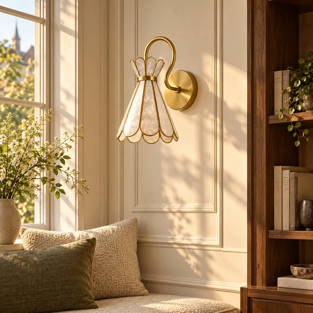 Capiz Petal Wall Sconce