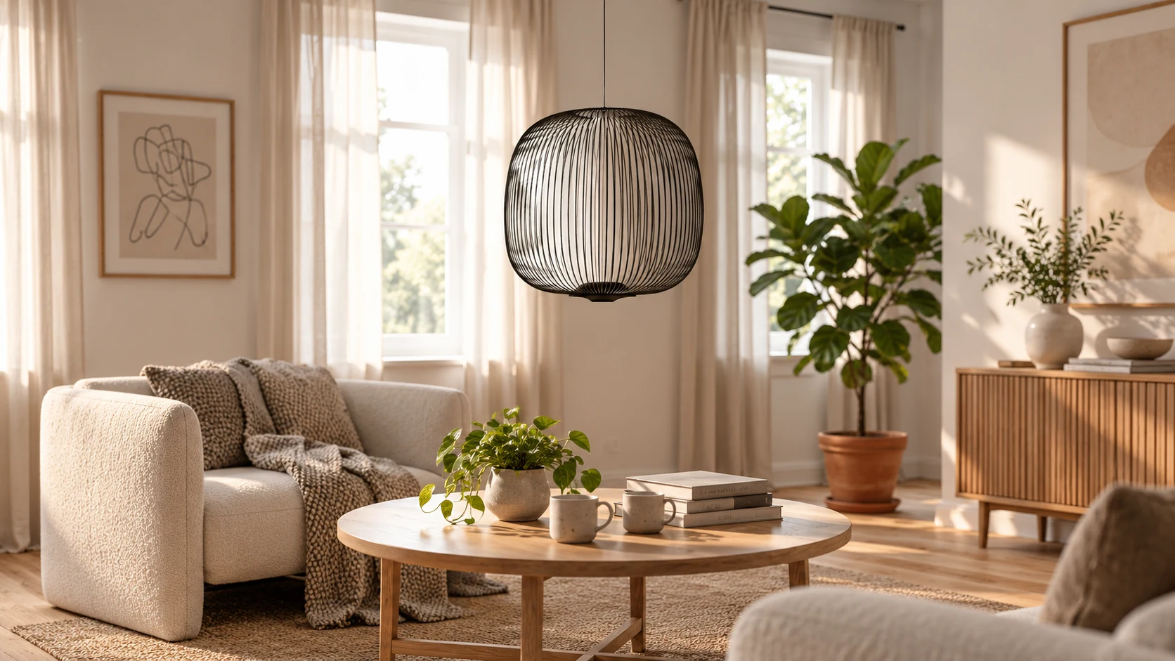 Radiloop pendant light in a modern interior