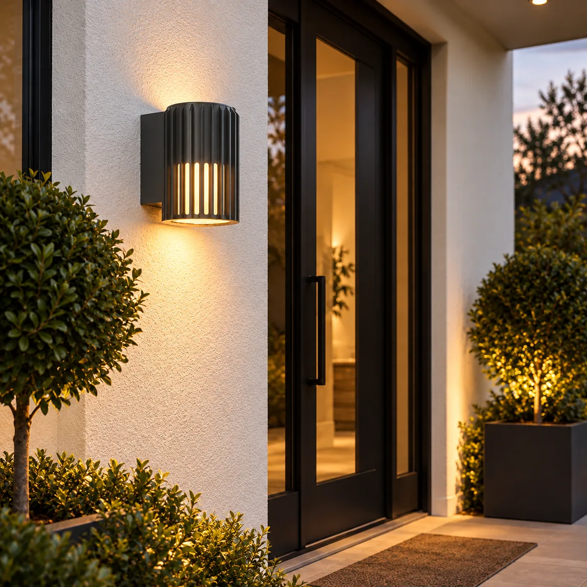 Slotted Aluminium Outdoor Sconce
