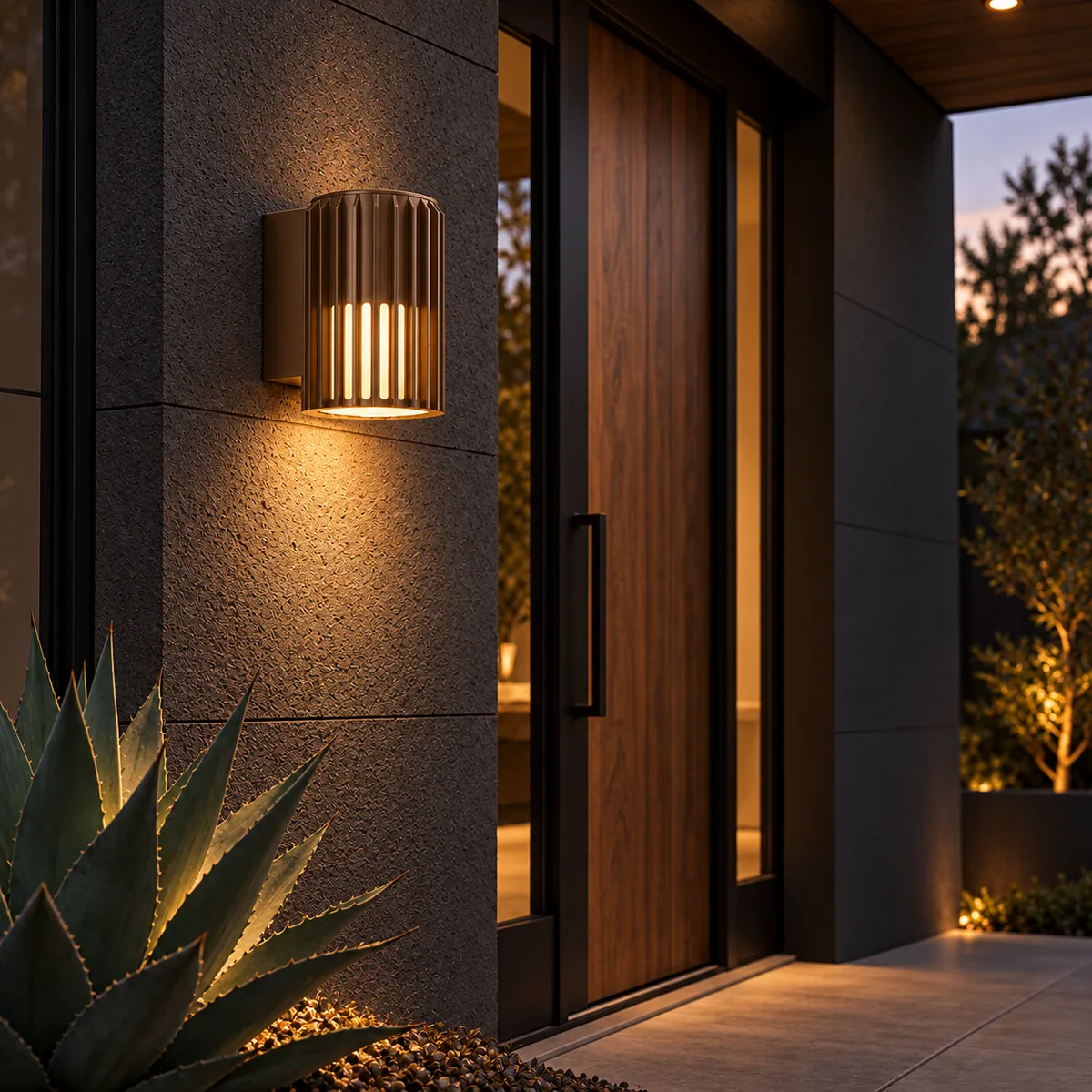 Slotted Aluminium Outdoor Sconce