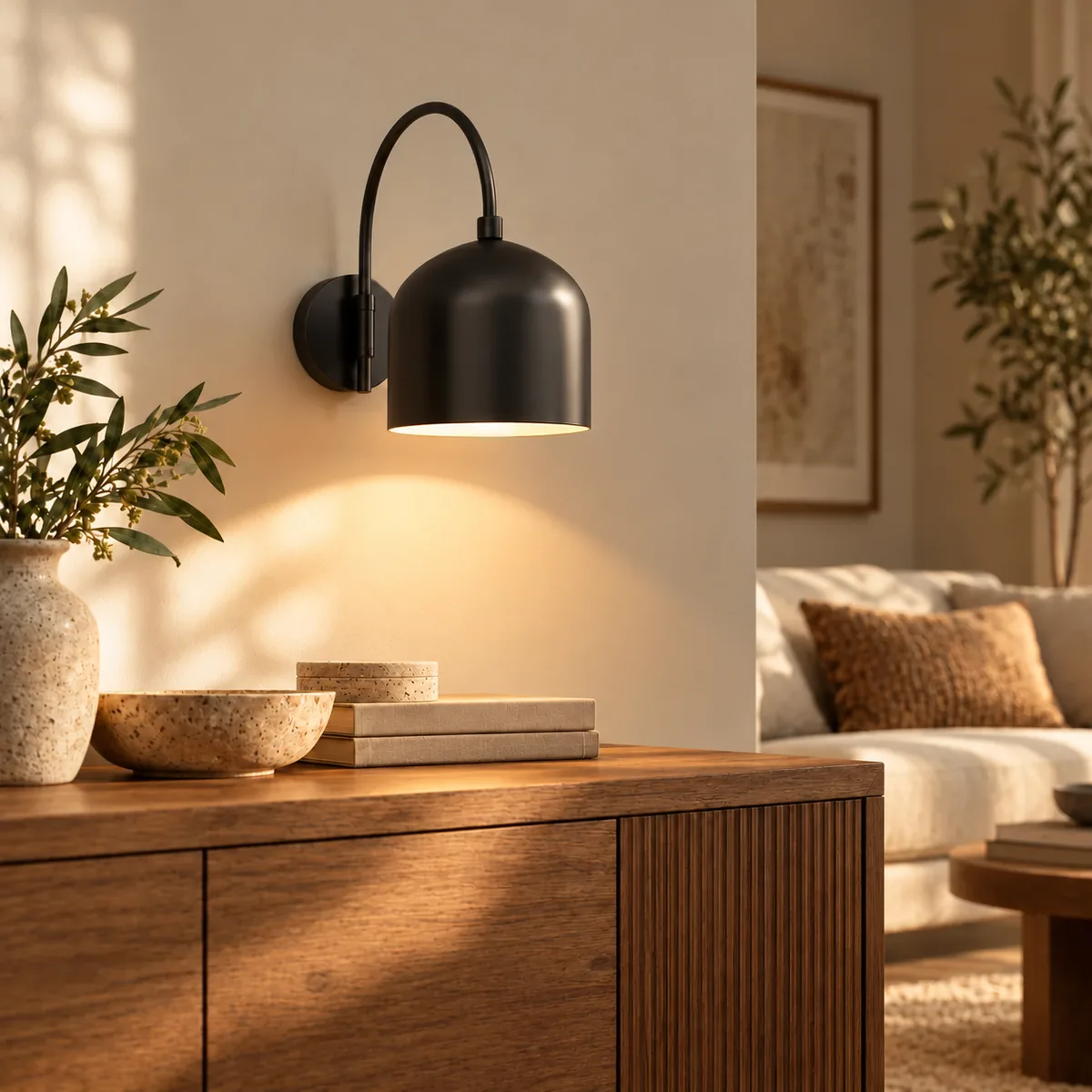 Plug-In Arched Wall Sconce