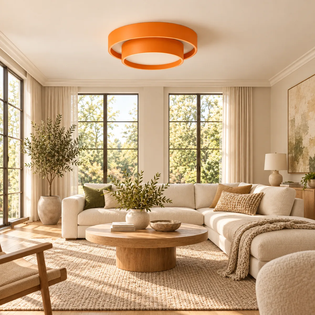 Two-Tier Round LED Ceiling Light in Two Diameters