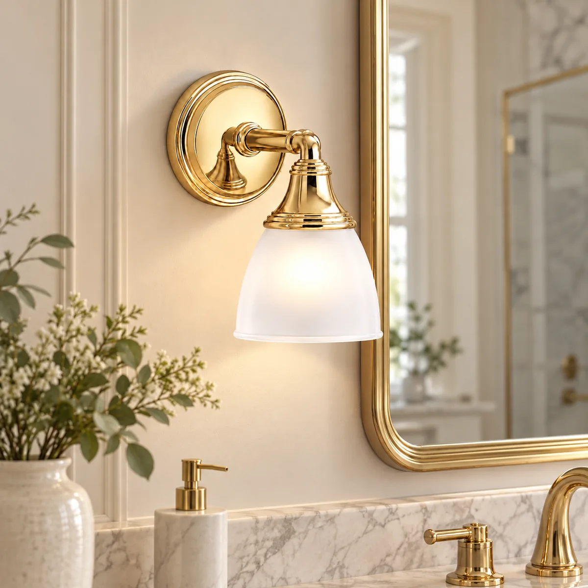 Reversible Bell Wall Light, One to Three Heads