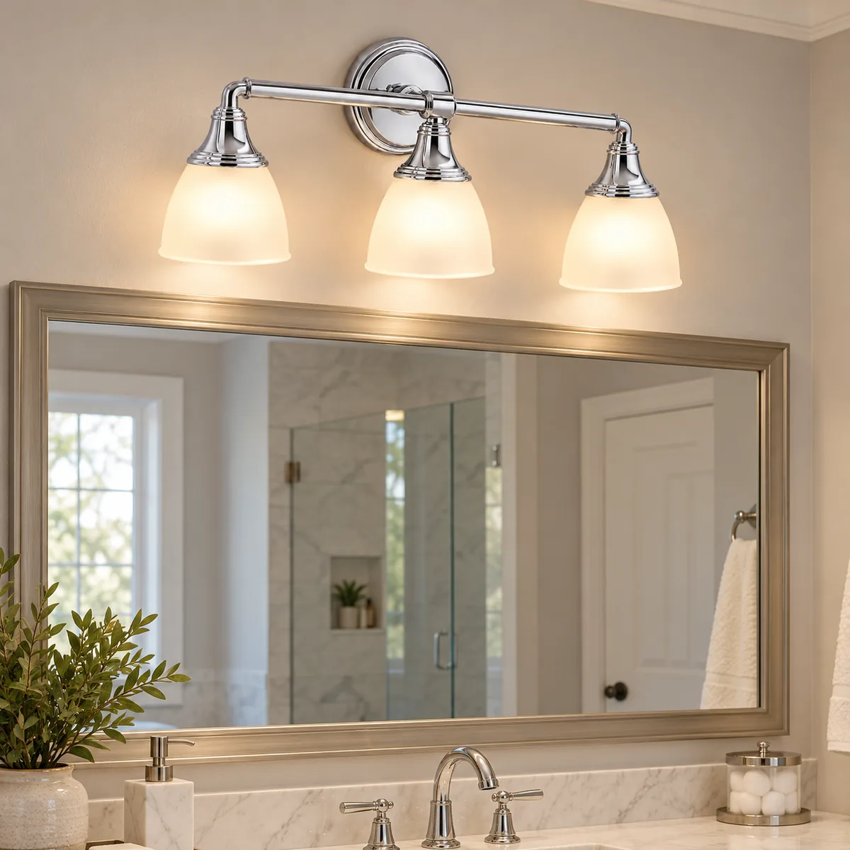 Reversible Bell Wall Light, One to Three Heads