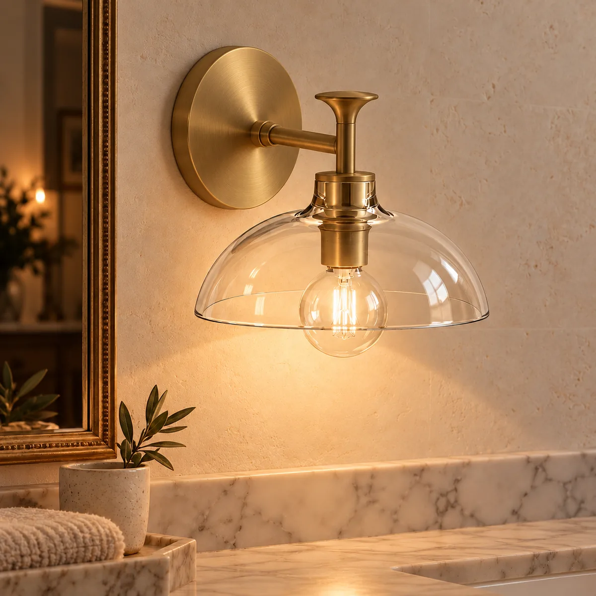 Clear Dome Vanity Bar