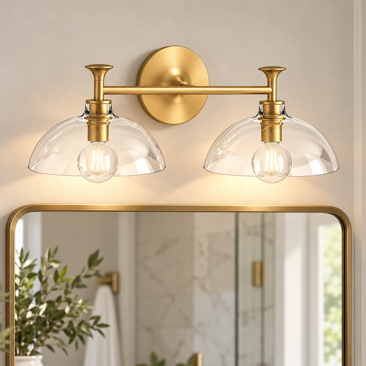 Clear Dome Vanity Bar
